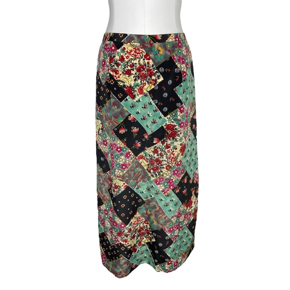 Vintage Patchwork Print Maxi Skirt - Picture 2 of 10